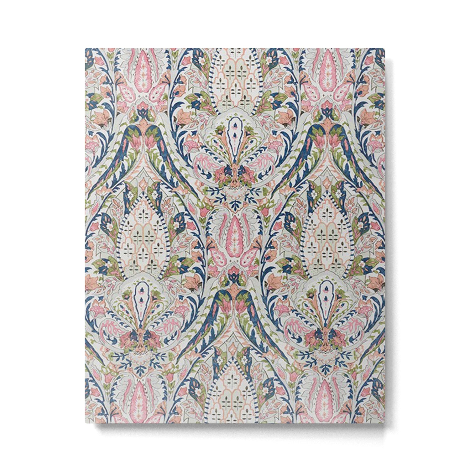 Pink Blue Green Leaf Flower Paisley Metal Print Gallery Image 6