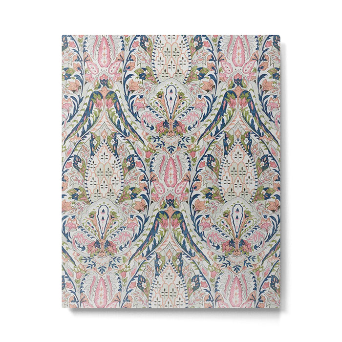 Pink Blue Green Leaf Flower Paisley Metal Print Gallery Image 1