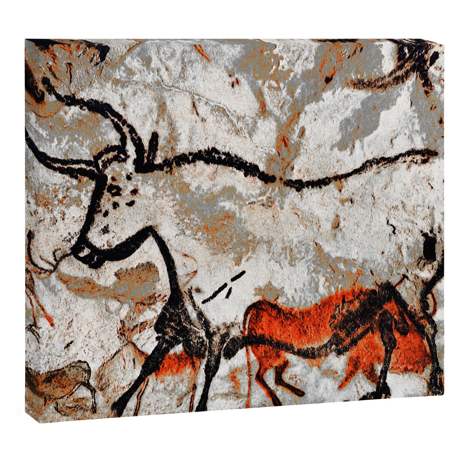 Prehistoric Bull Lascaux Cave Painting Canvas Print Gallery Image 3