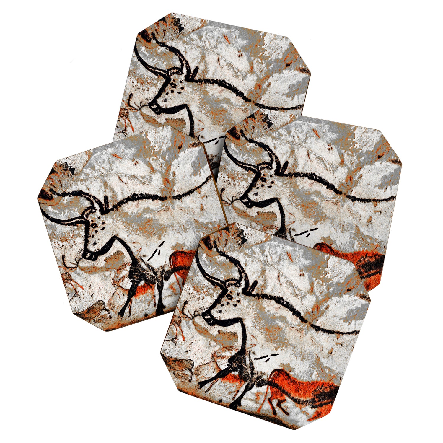 Prehistoric Bull Lascaux Cave Painting Coaster Gallery Image 1