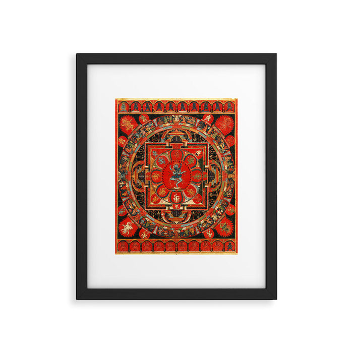Shri Hevajra Nine Deity Manadala Framed Art Print Gallery Image 1