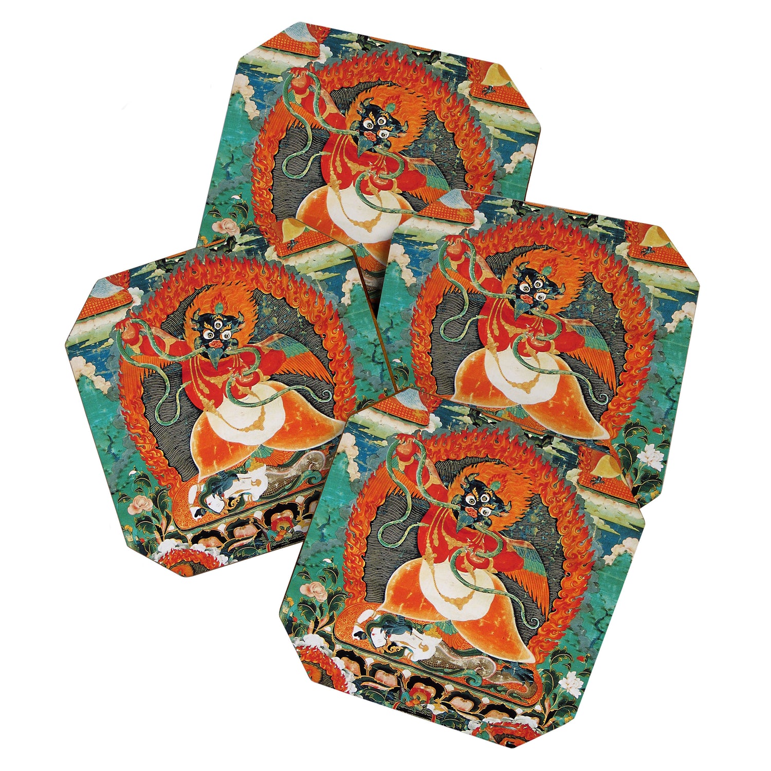 Tibetan Buddhist Hindu Garuda Shambala Coaster Gallery Image 1