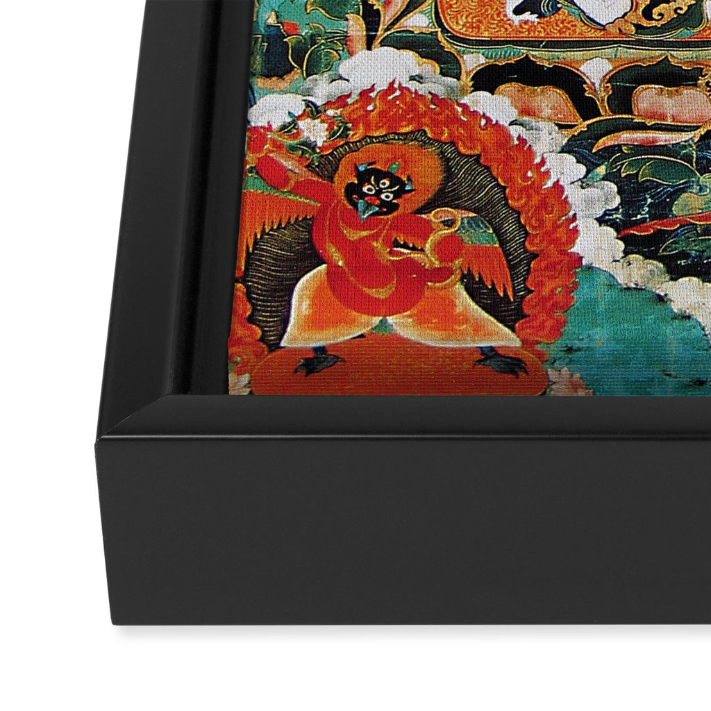 Tibetan Buddhist Hindu Garuda Shambala Framed Canvas Print Gallery Image 3