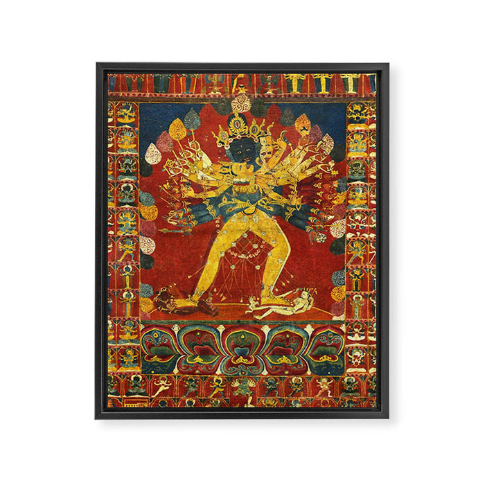 Tibetan Buddhist Kalachakra Wheel Time 1400s Framed Canvas Print Gallery Image 1