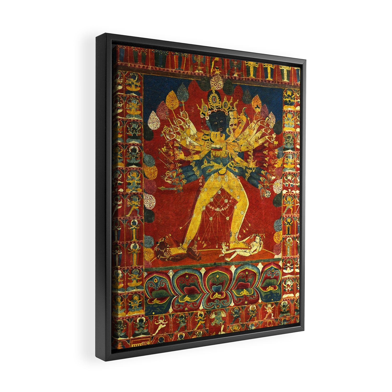 Tibetan Buddhist Kalachakra Wheel Time 1400s Framed Canvas Print Gallery Image 2
