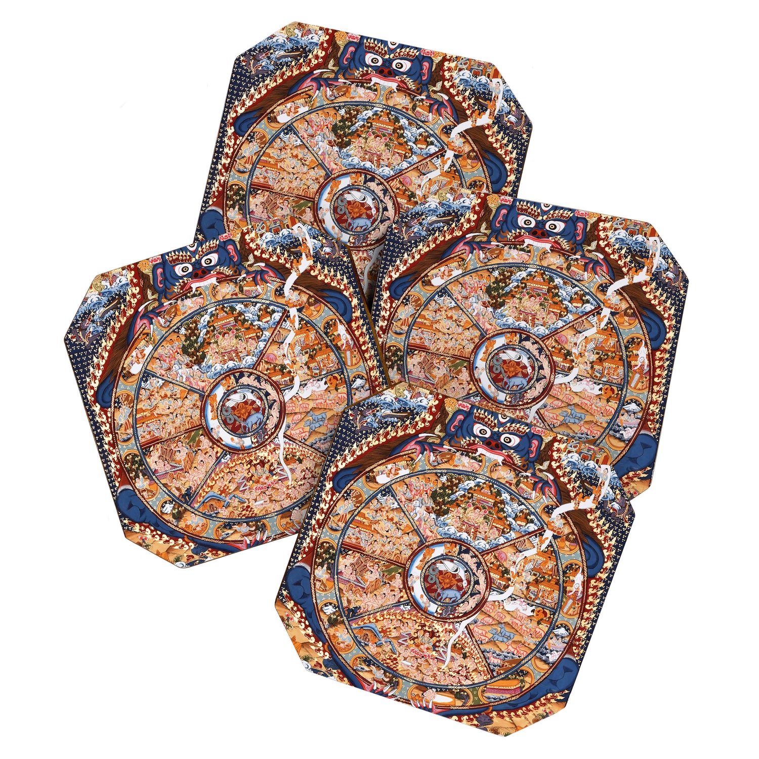 Tibetan Buddhist Samsara Dharma Wheel Coaster Gallery Image 1
