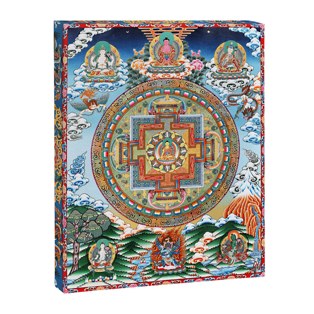 Tibetan Buddhist Vajrayana Teachings Thangka Canvas Print Gallery Image 8
