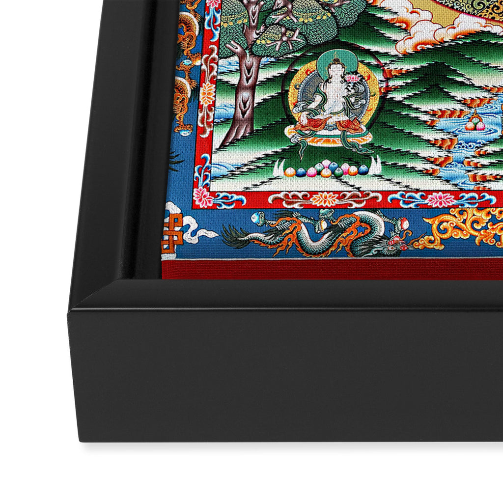 Tibetan Buddhist Vajrayana Teachings Thangka Framed Canvas Print Gallery Image 3