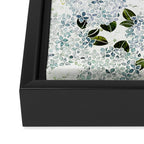 White Blue Ice Snow Hydrangea Framed Canvas Print Gallery Image 3