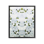 White Blue Ice Snow Hydrangea Framed Canvas Print Gallery Image 6