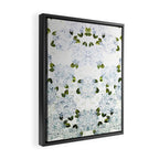 White Blue Ice Snow Hydrangea Framed Canvas Print Gallery Image 2