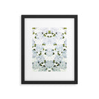 White Blue Ice Snow Hydrangea Framed Art Print Gallery Image 5