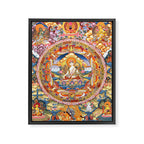 White Tara Mandala Buddhist Thangka Framed Canvas Print Gallery Image 8
