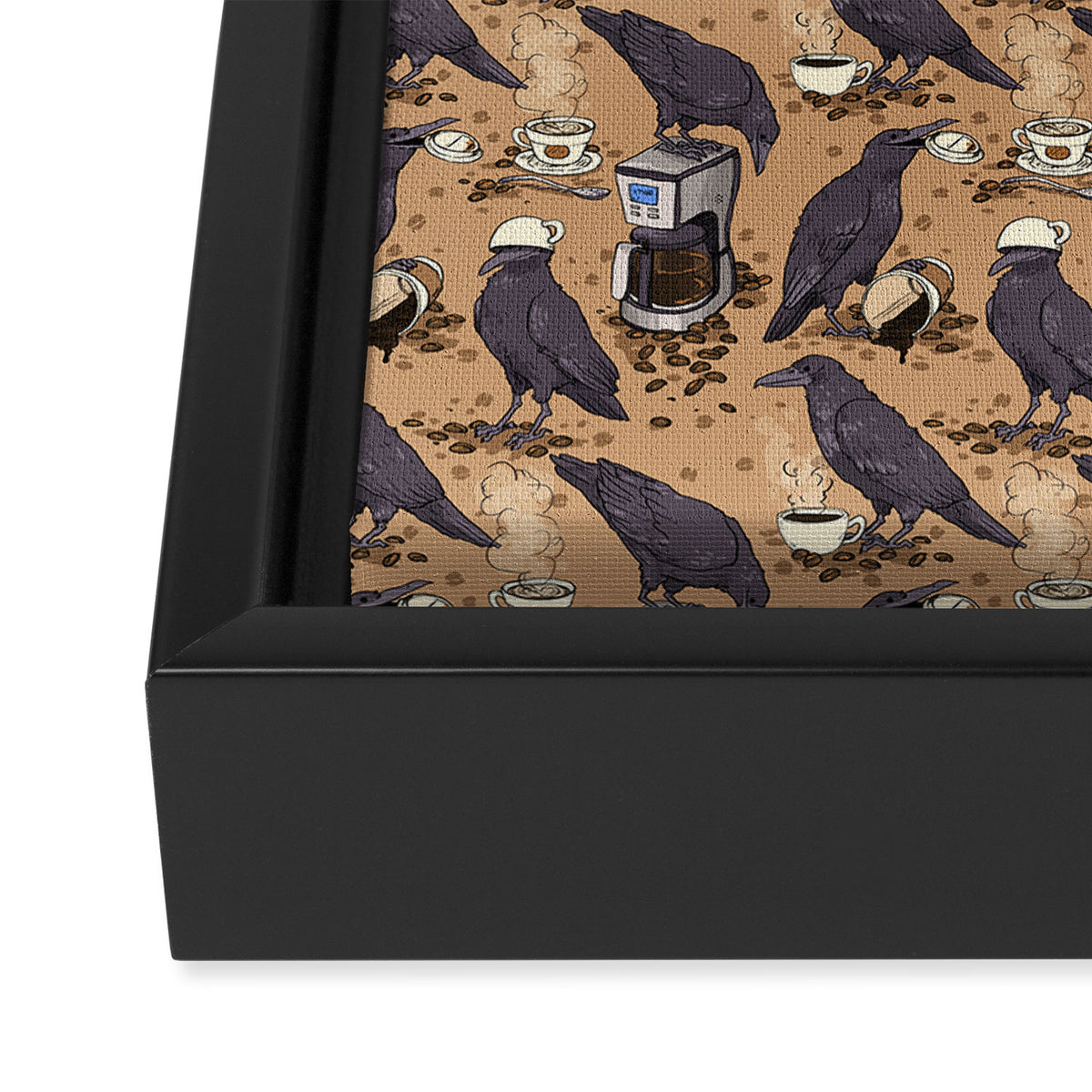 Corvids & Coffee Framed Canvas Print Gallery Image 3