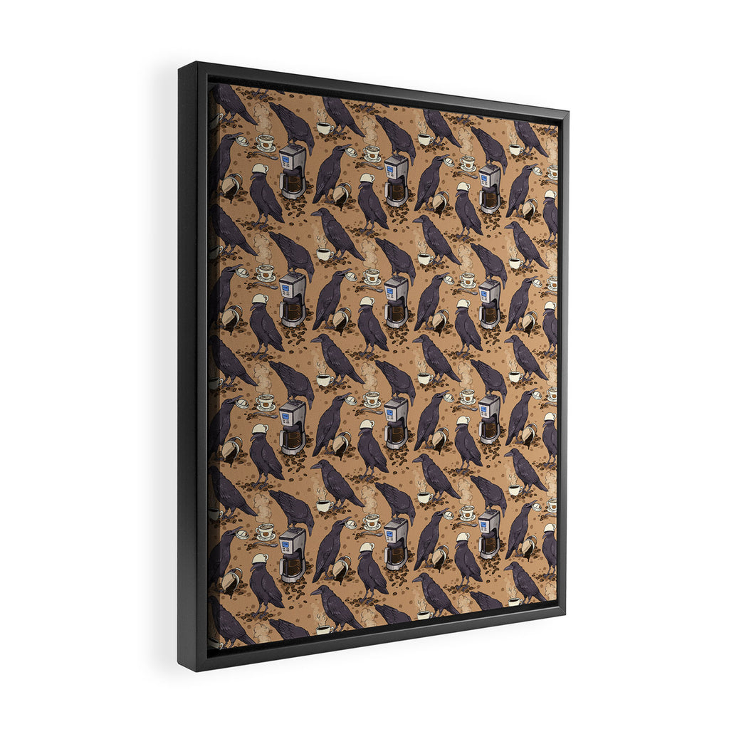 Corvids & Coffee Framed Canvas Print Gallery Image 2
