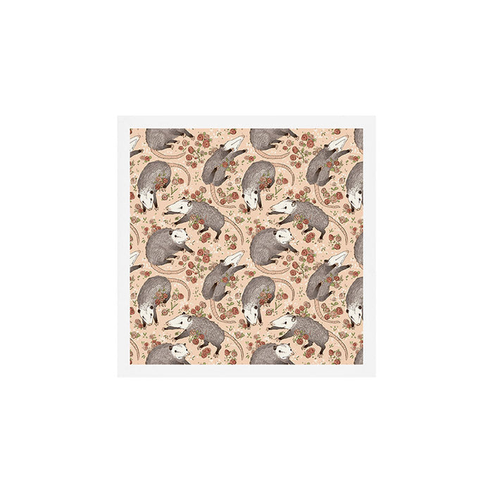 Opossum and Roses Art Print Gallery Image 1