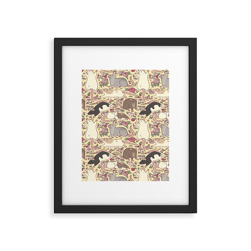 Rats & Peonies Framed Art Print Gallery Image 6