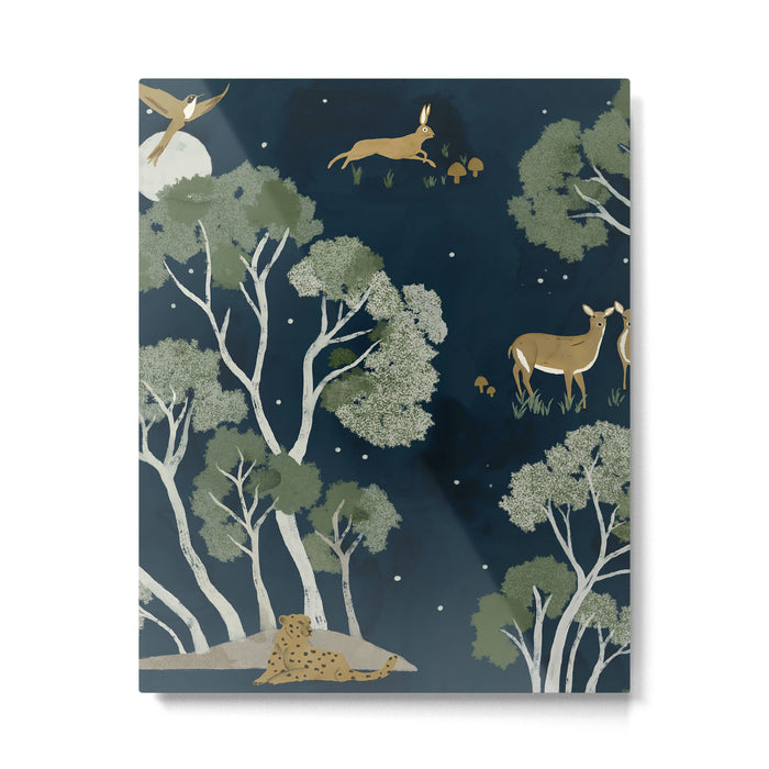 A Forest Awakens Full Moon Metal Print Gallery Image 1