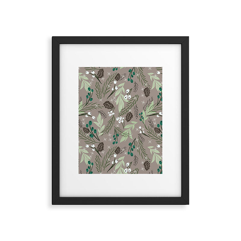 Christmas Foliage - Earth Framed Art Print Gallery Image 5