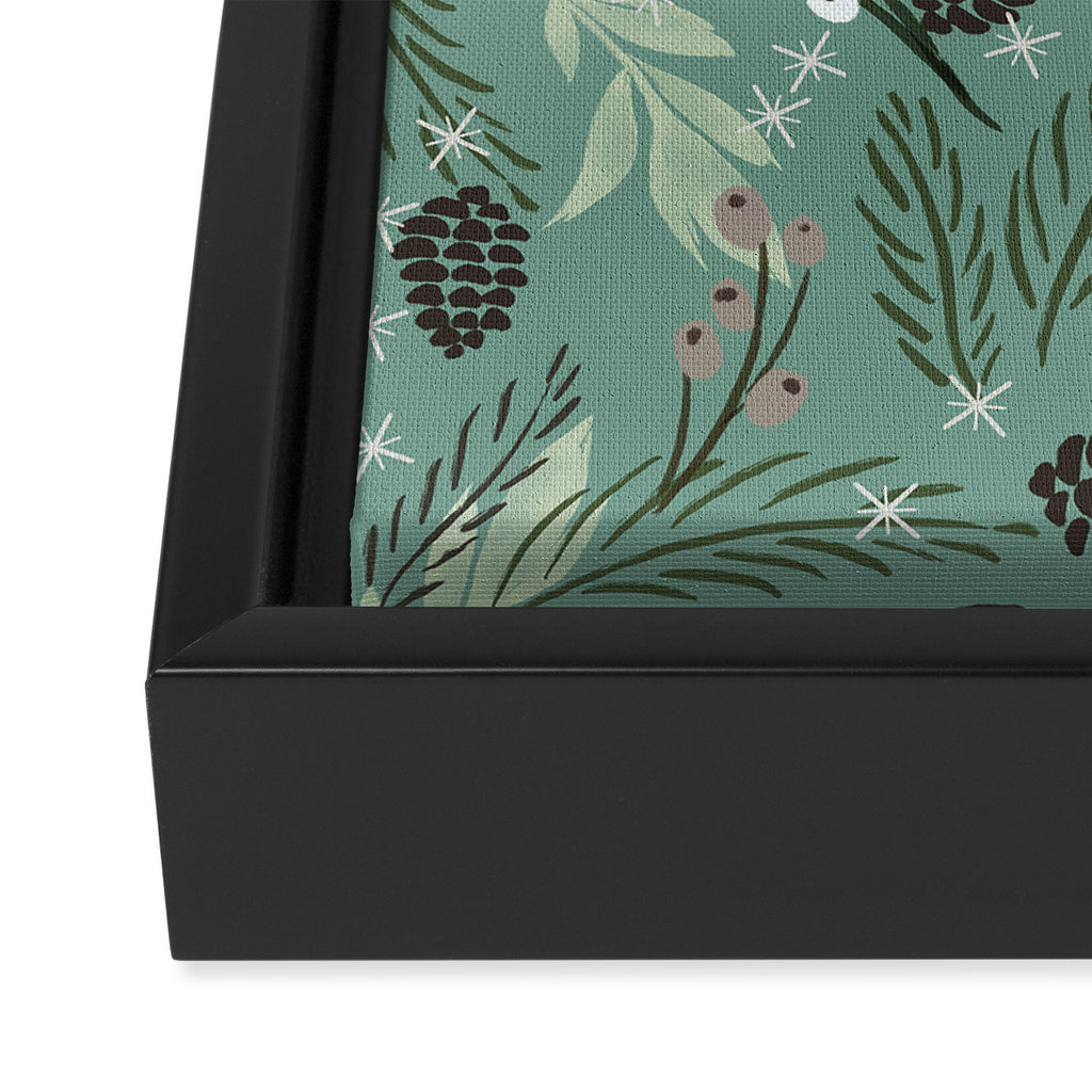 Christmas Foliage  - Pine Framed Canvas Print Gallery Image 3