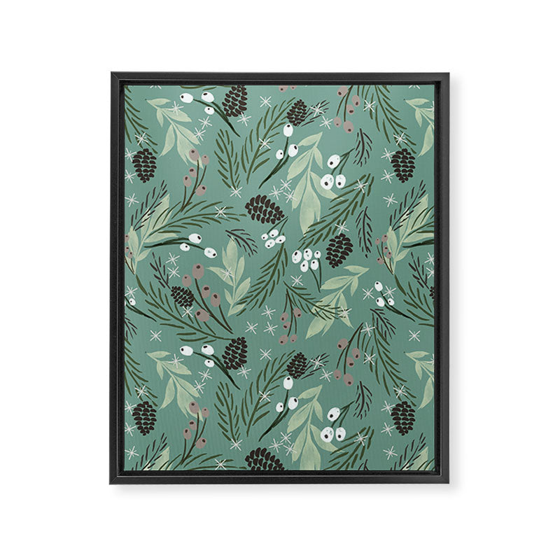 Christmas Foliage  - Pine Framed Canvas Print Gallery Image 8