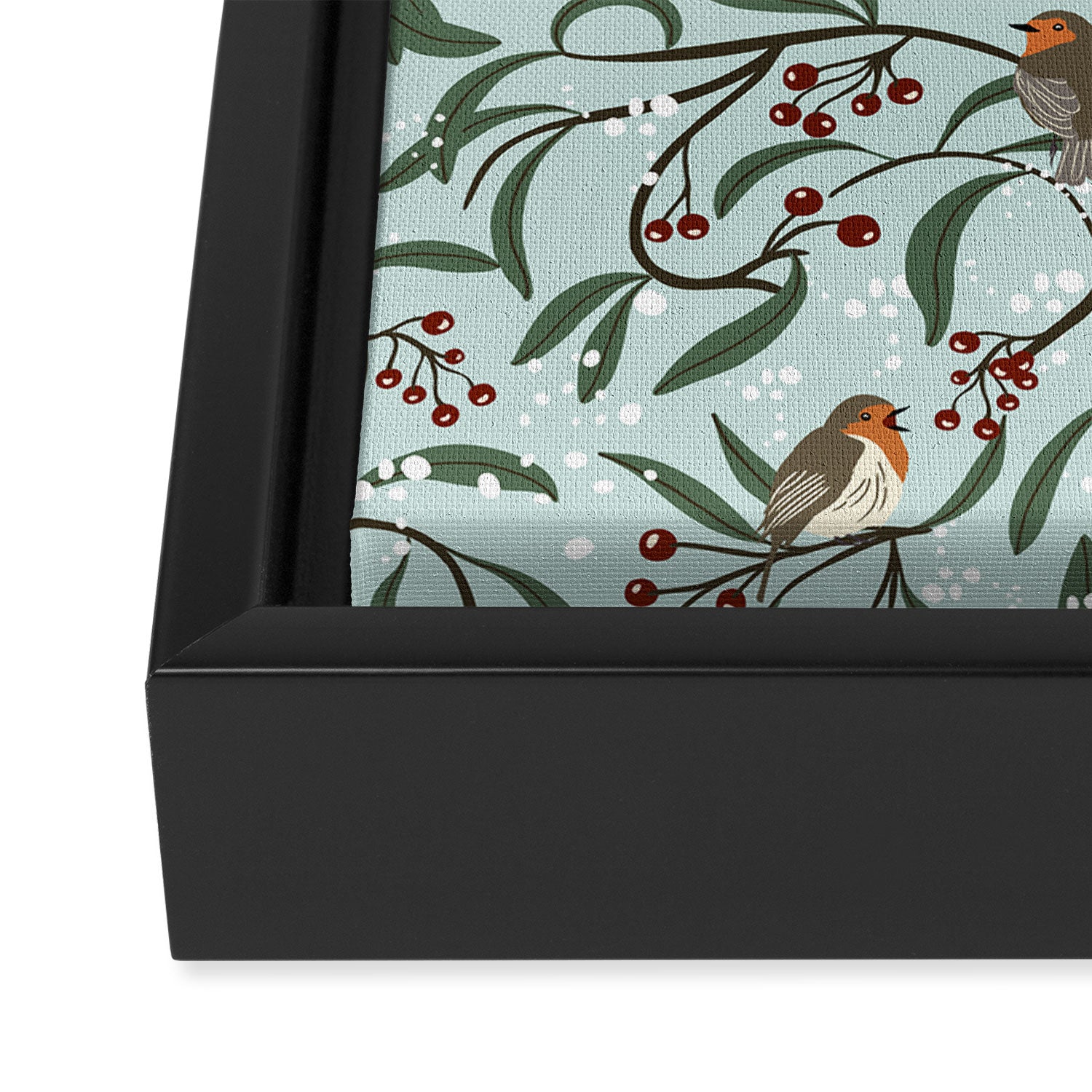 Christmas Robins Framed Canvas Print Gallery Image 3