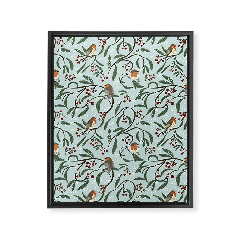 Christmas Robins Framed Canvas Print Gallery Image 8