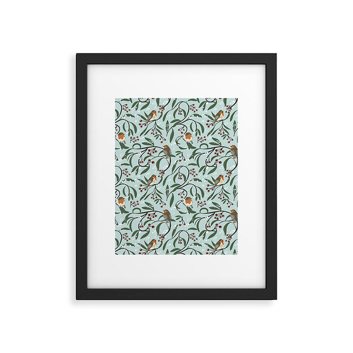 Christmas Robins Framed Art Print Gallery Image 1