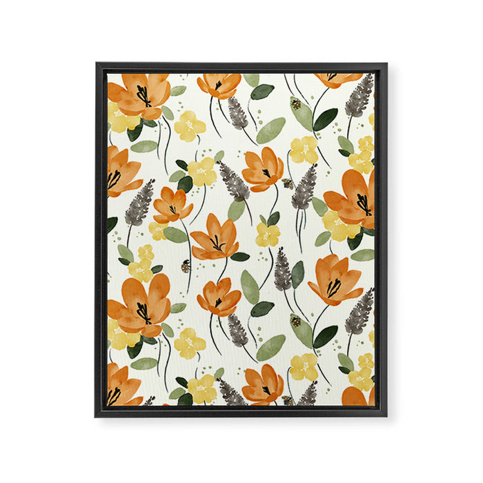 Evening Glow Meadow Framed Canvas Print Gallery Image 1