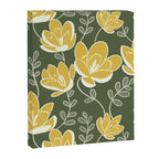 Gold on Green Blooms Canvas Print Gallery Image 8