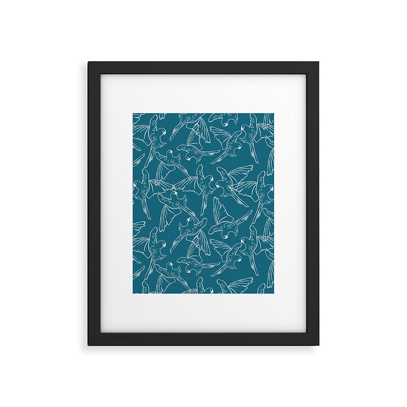 Little Blue Macaws Framed Art Print Gallery Image 6