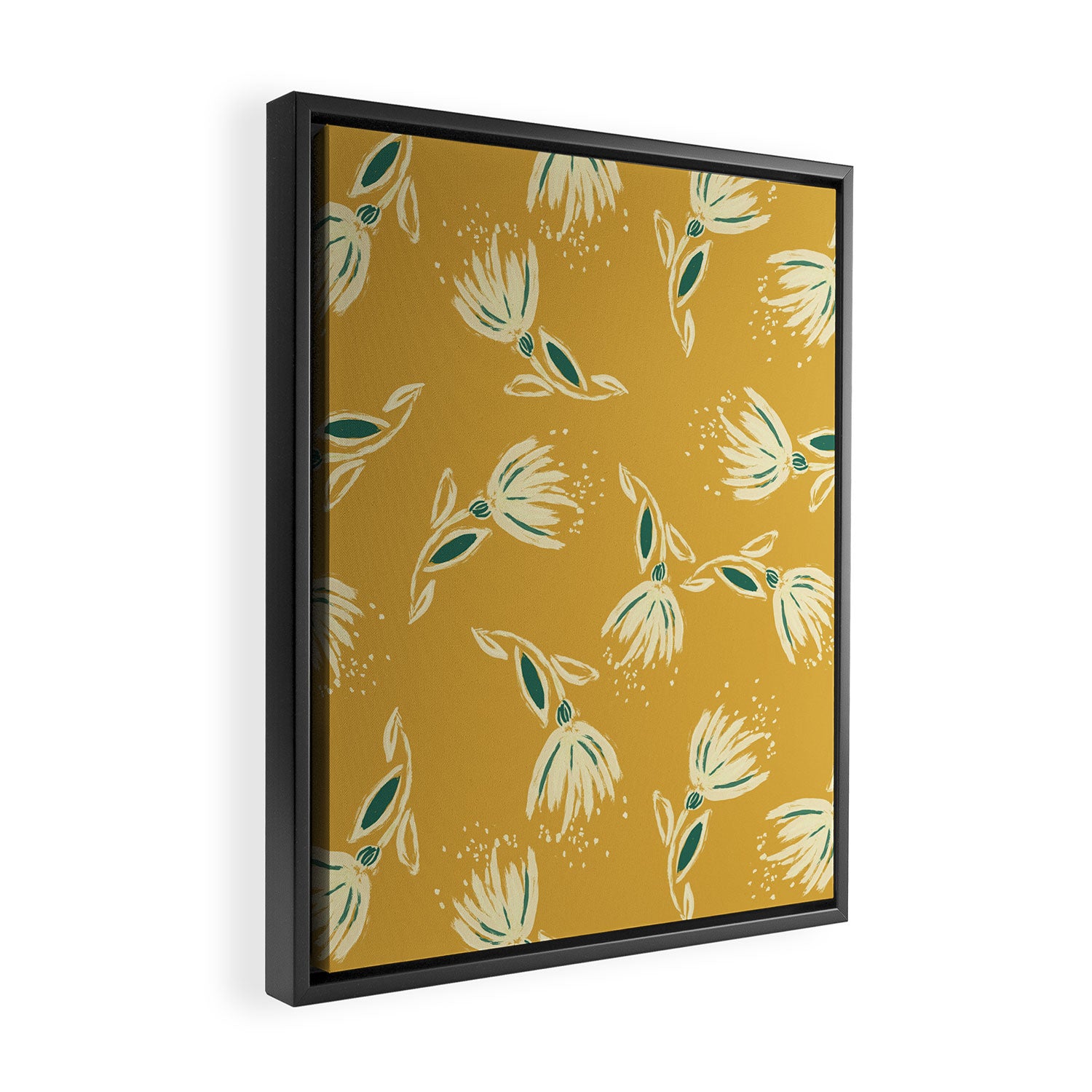 Sketchy Dandelions Framed Canvas Print Gallery Image 2