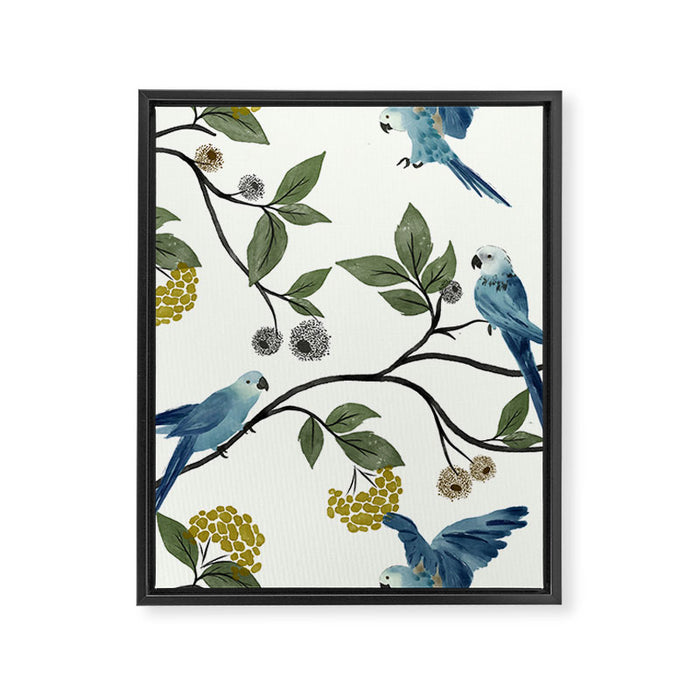 Spix Macaws Framed Canvas Print Gallery Image 1