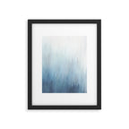 Abstract Blue Ombre Misty Forest Framed Art Print Gallery Image 6