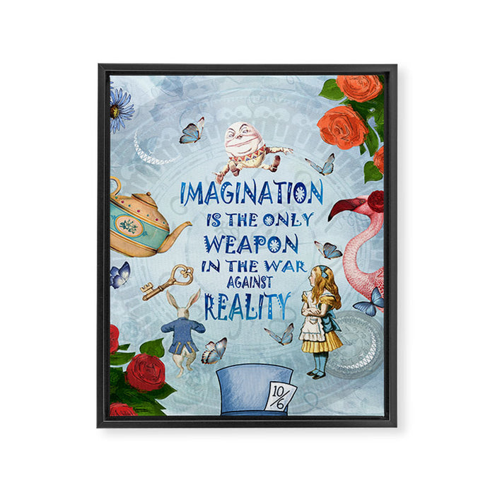 Alice In Wonderland - Imagination Framed Canvas Print Gallery Image 1
