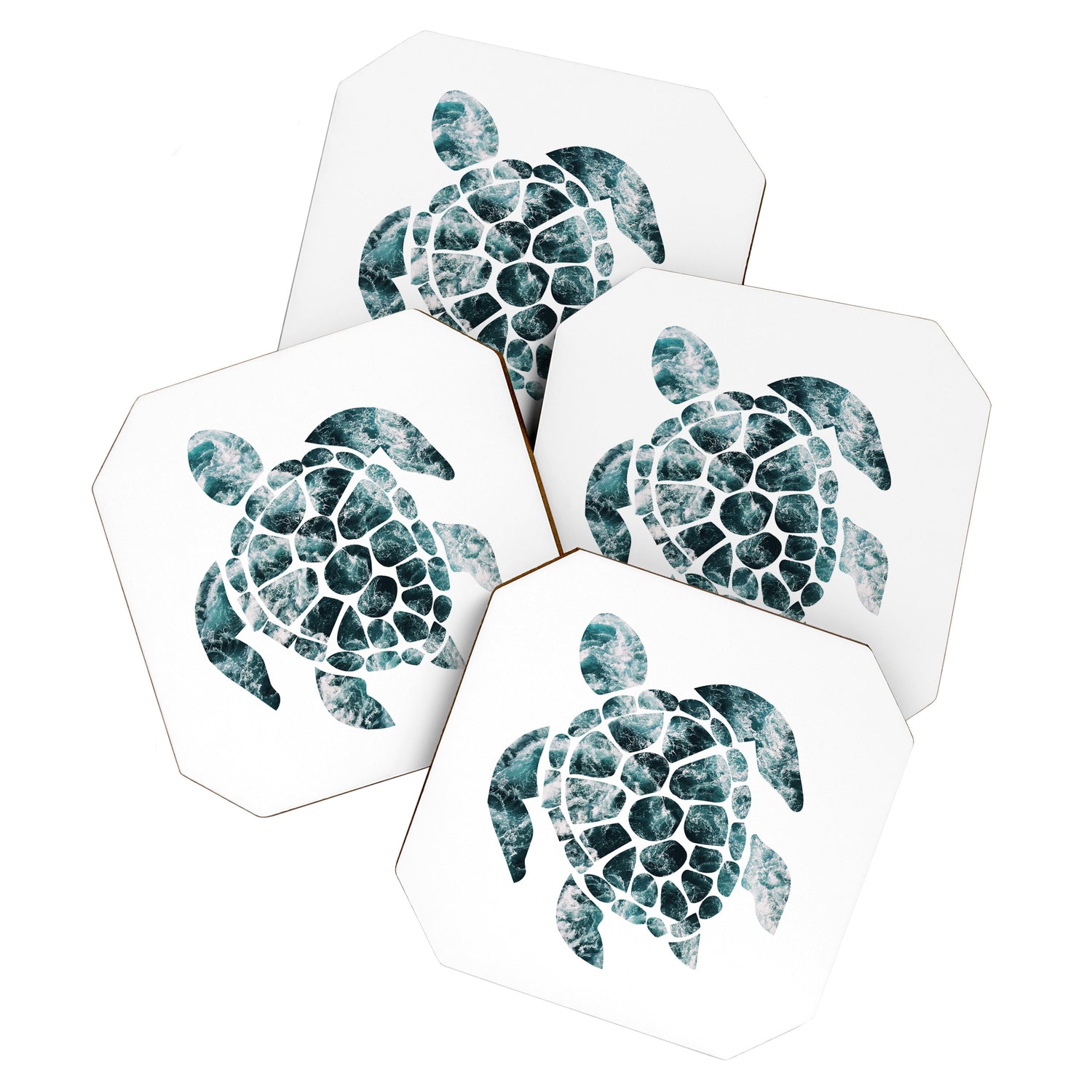 Sea Turtle - Turquoise Ocean Waves Coaster Gallery Image 1
