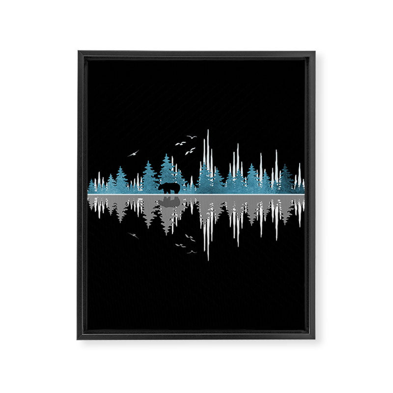 The Sounds Of Nature - Music Sound Wave Framed Canvas Print Gallery Image 8