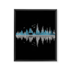 The Sounds Of Nature - Music Sound Wave Framed Canvas Print Gallery Image 8