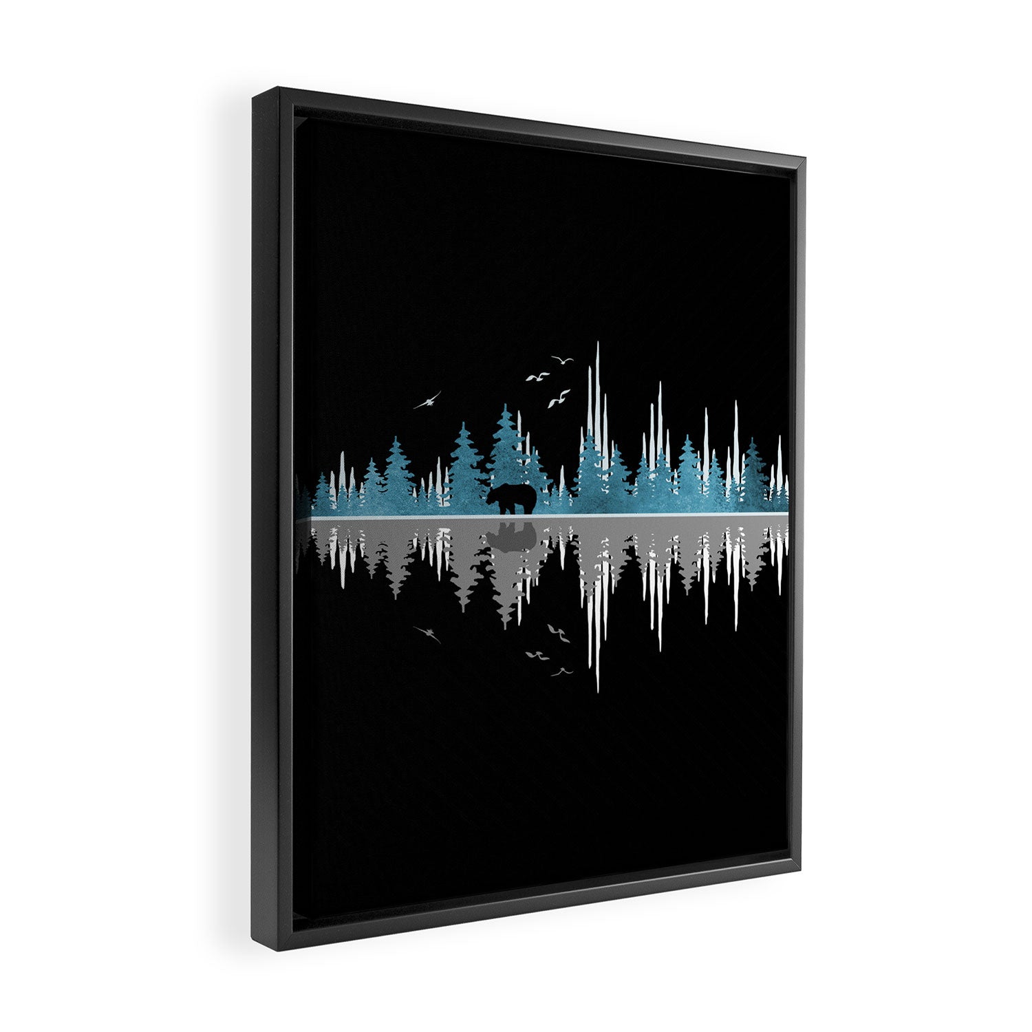 The Sounds Of Nature - Music Sound Wave Framed Canvas Print Gallery Image 2
