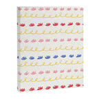 Abstract Cookie Pattern Doodle in White & Pink Canvas Print Gallery Image 6