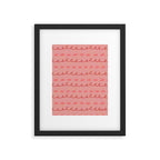 Abstract Cookie Pattern Doodle in Red & Peach Pink Framed Art Print Gallery Image 5