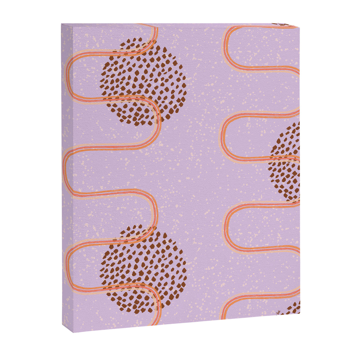 Abstract Fields in Lavender & Brown Canvas Print Gallery Image 6