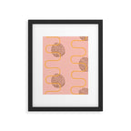 Abstract Fields in Peach Pink & Brown Framed Art Print Gallery Image 5