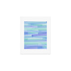 Abstract Watercolor Waves in Cool Blue Art Print Gallery Image 1