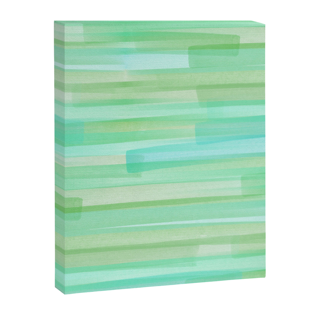 Abstract Watercolor Waves in Ocean Teal Canvas Print Gallery Image 6