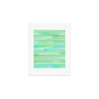 Abstract Watercolor Waves in Ocean Teal Art Print Gallery Image 1