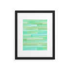 Abstract Watercolor Waves in Ocean Teal Framed Art Print Gallery Image 5
