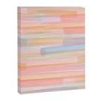 Abstract Watercolor Waves in Peach Sunrise Canvas Print Gallery Image 6