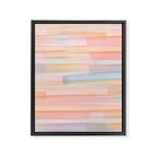 Abstract Watercolor Waves in Peach Sunrise Framed Canvas Print Gallery Image 6
