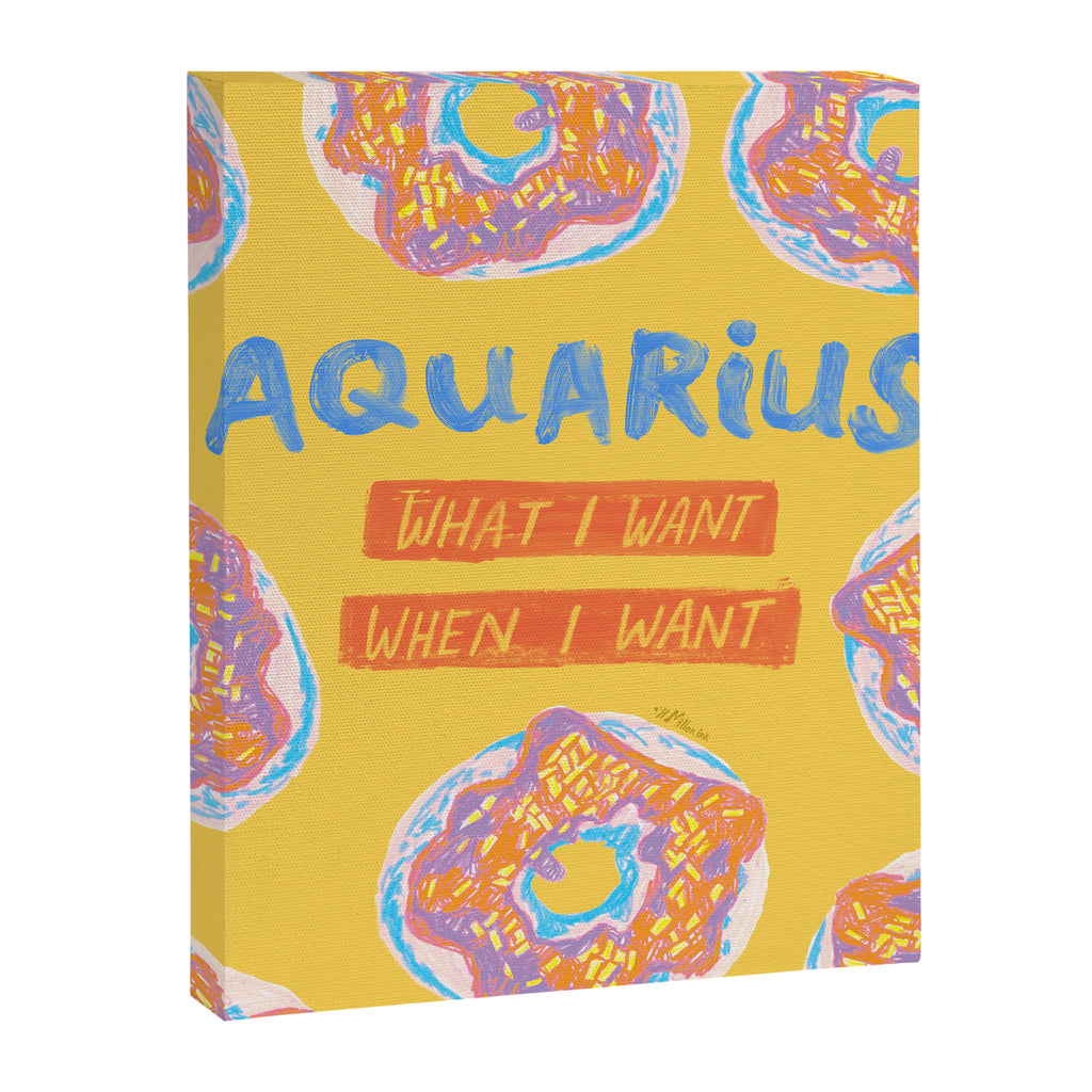 Aquarius Confidence in Buttercup Yellow | Zodiac Series Canvas Print Gallery Image 6